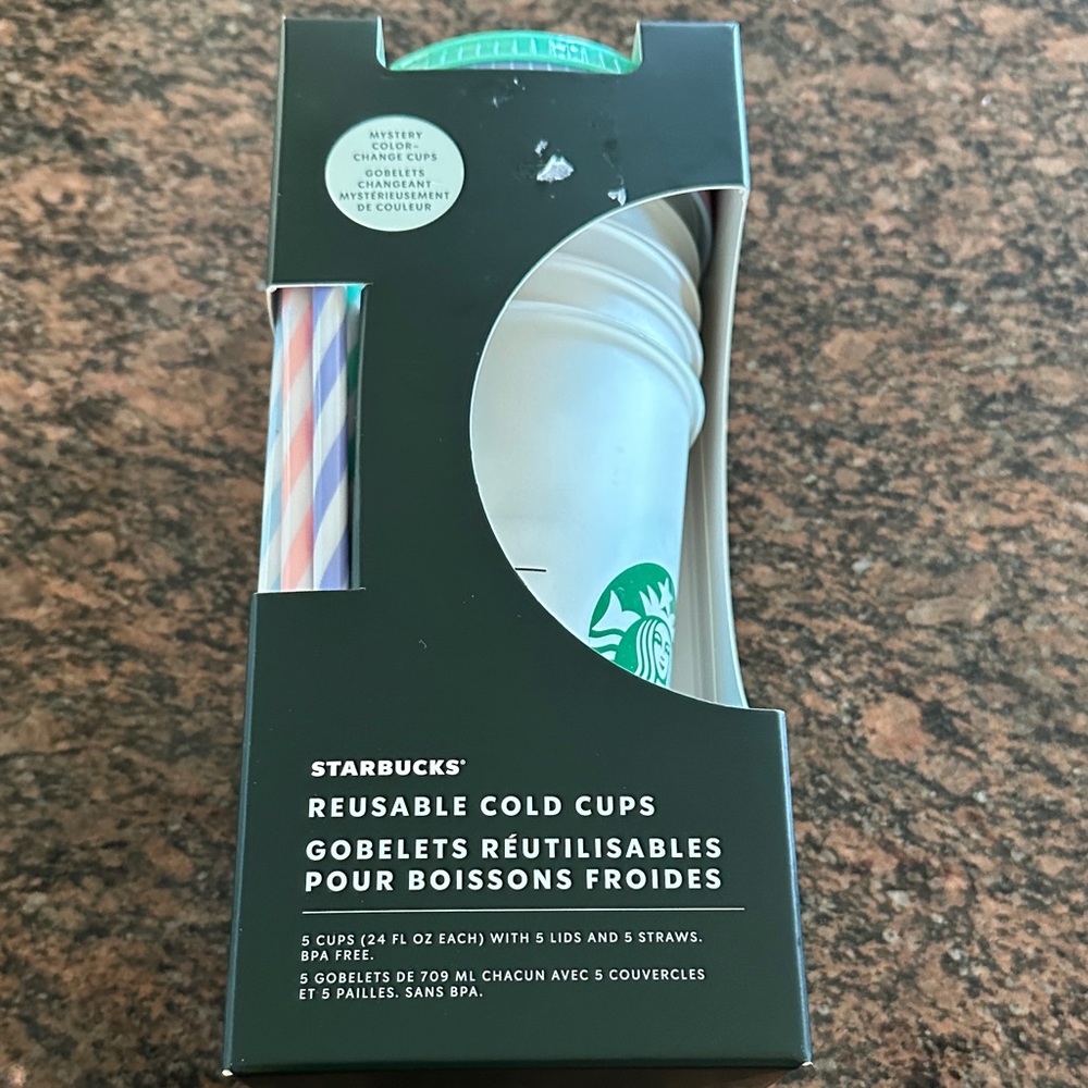 Starbucks Mystery Color Change Cups (5) NIB